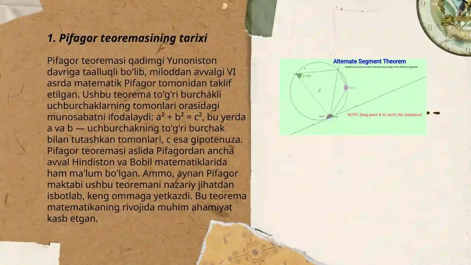Pifagor teoremasi.Oʻxshashlik 3