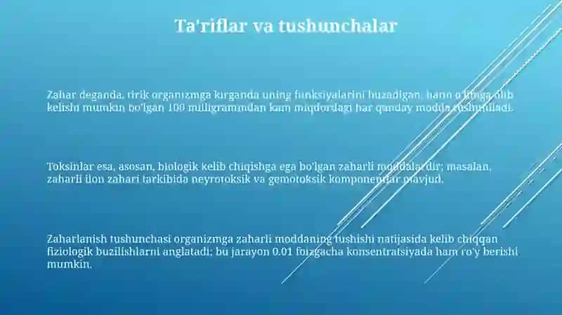 Zaharlar va toksinlar 3