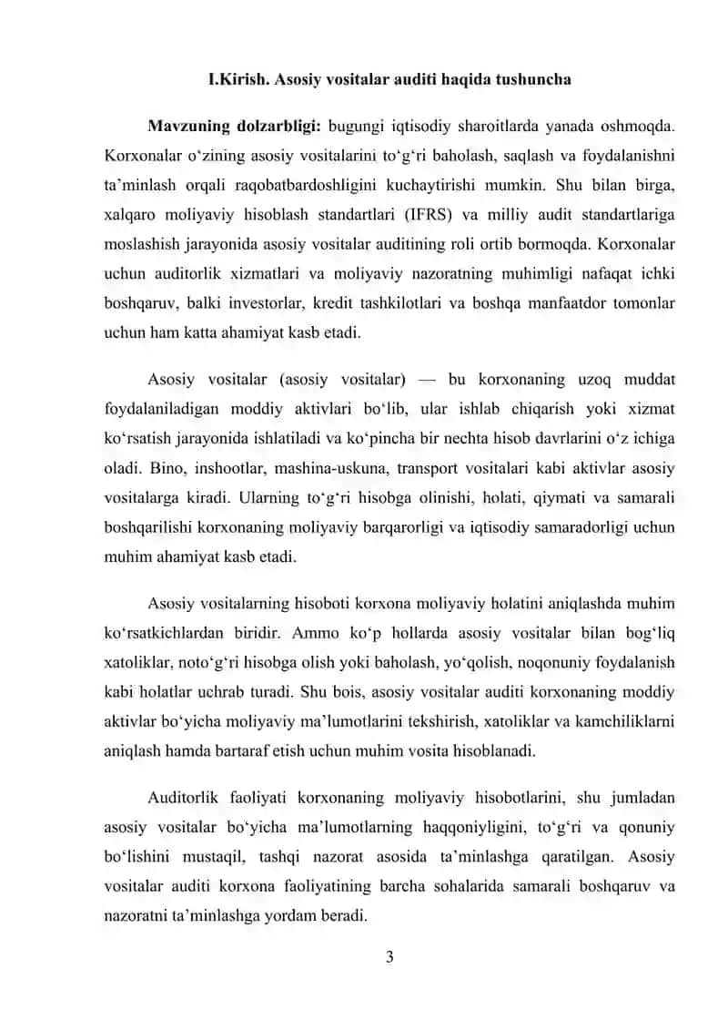 Asosiy vositalar auditi 3