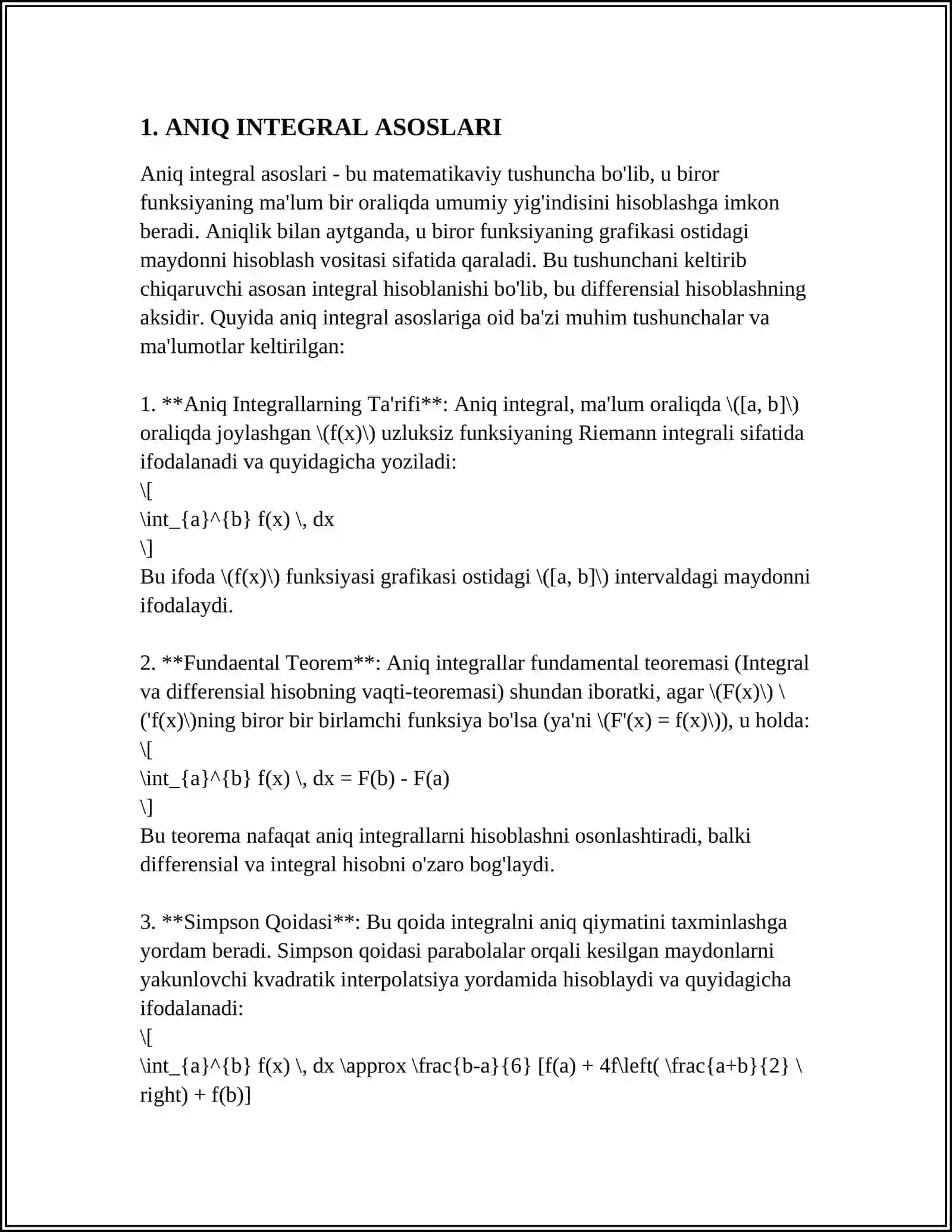 ANIQ INTEGRALNING TADBIQLARI 3