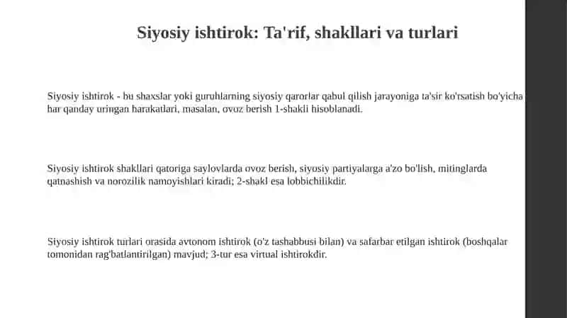 Siyosiy ishtirok 3
