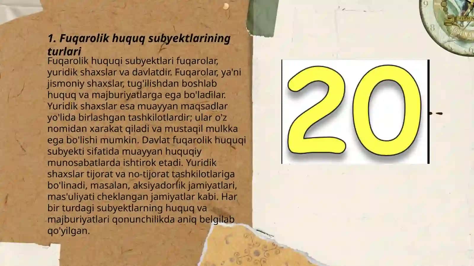 Fuqarolik huquqi subyekti va obyekti 3