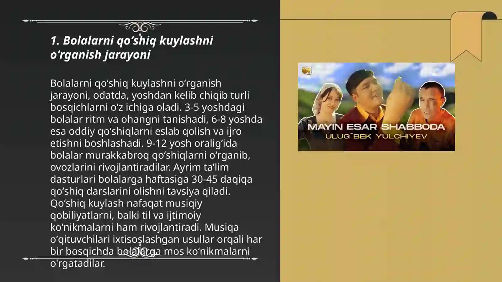 Bolalarni qoʻshiq kuylashga oʻrgatish 3