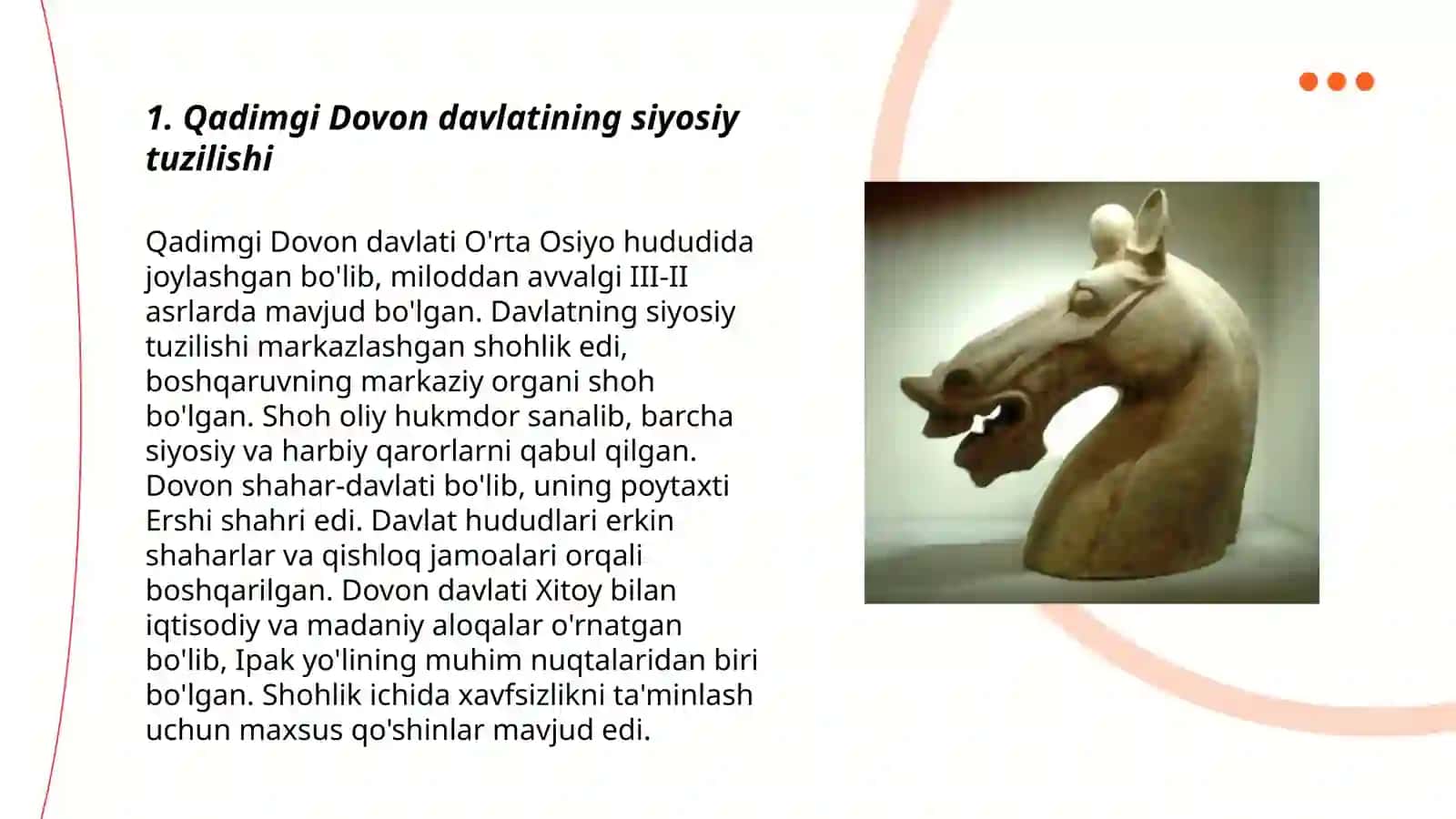 Qadimgi Dovon davlatida davlat boshqaruvining o’ziga xos xususiyatlari 3