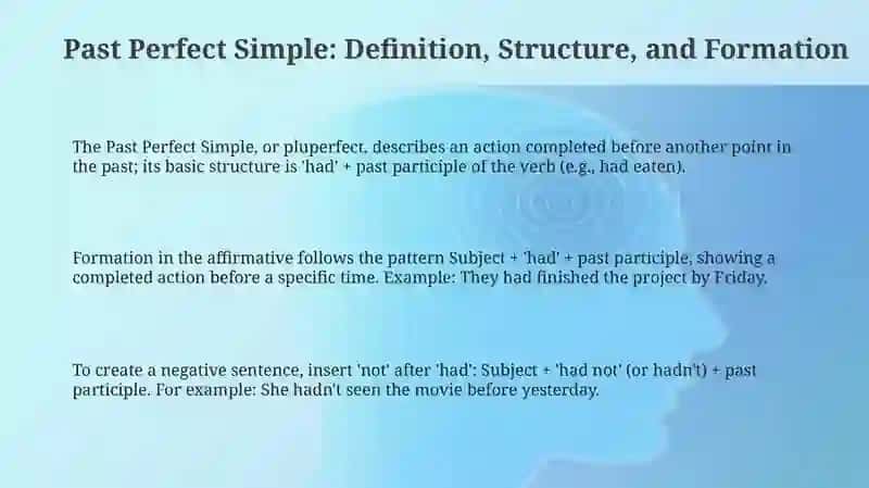 Past Perfect Simple: Definition, Structure, and Formation 3
