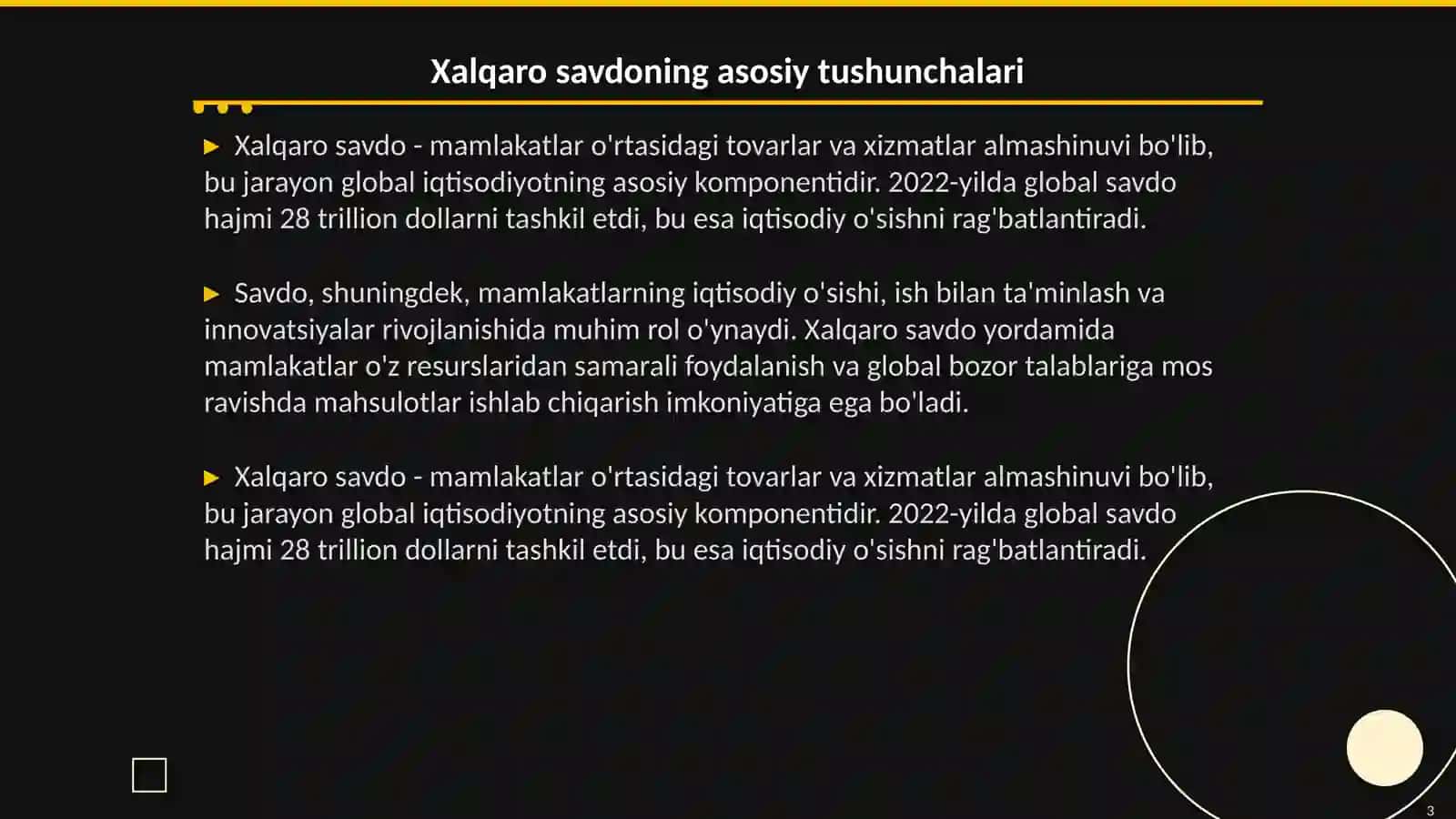 Xalqaro savdo 3