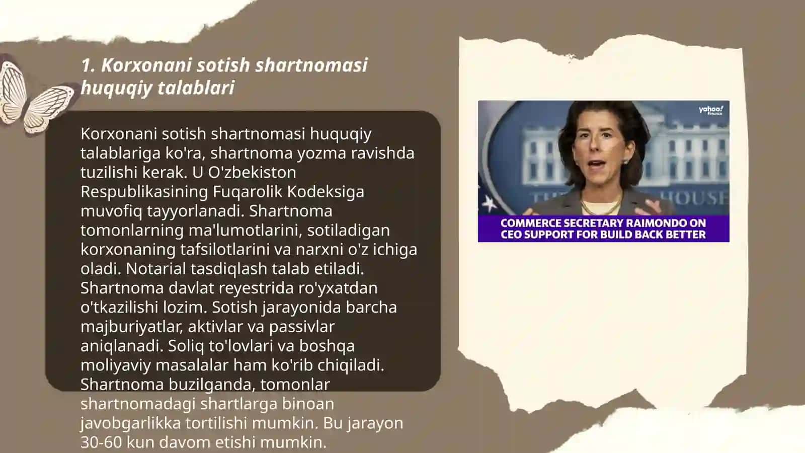 Korxonani sotish va Ayirboshlash shartnomasi 3