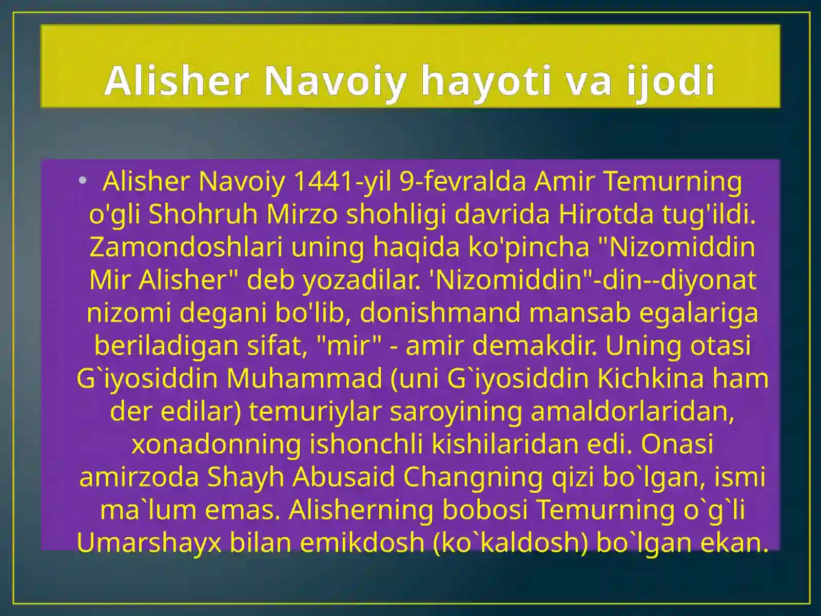AlisherNavoiyhayotivaijodi 3