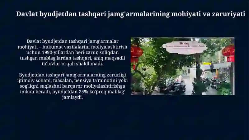 Davlat byudjetdan tashqari jamg'armalari mohiyati va zaruriyati 3