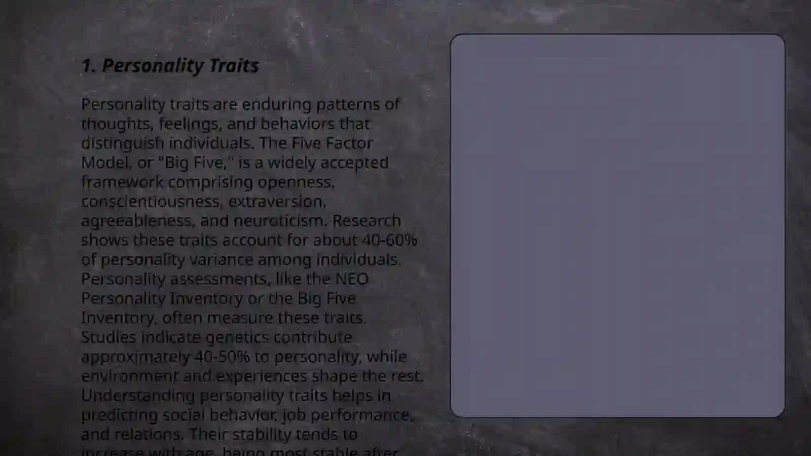 Big Five Personality Traits 3