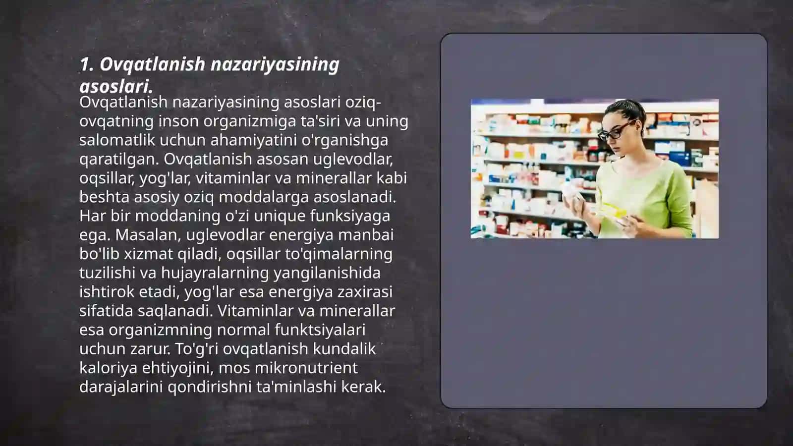 Tibbiyotda ovqatlanish nazariyasi 3