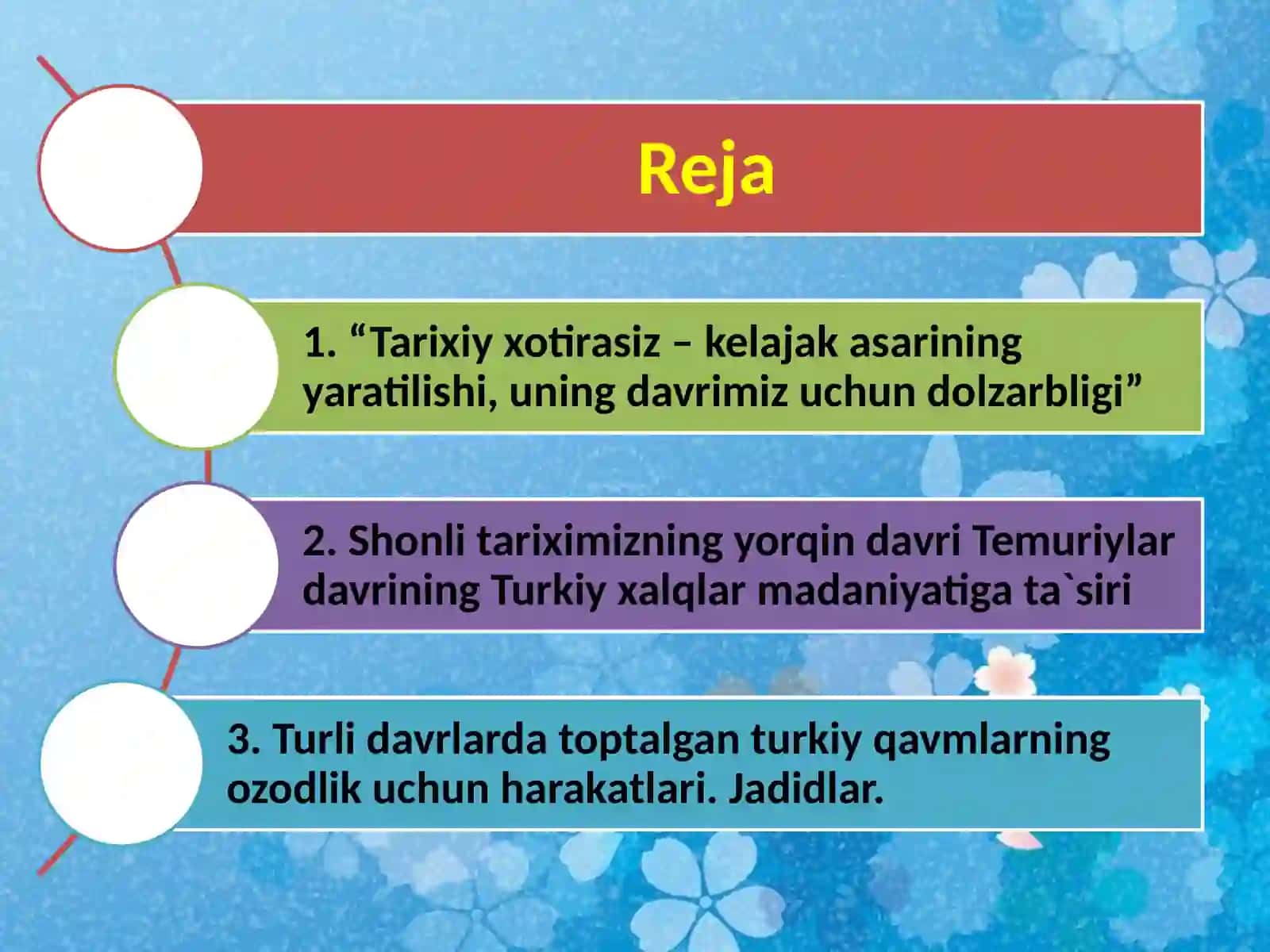 TARIXIY XOTIRASIZ KELAJAK YO`Q 3