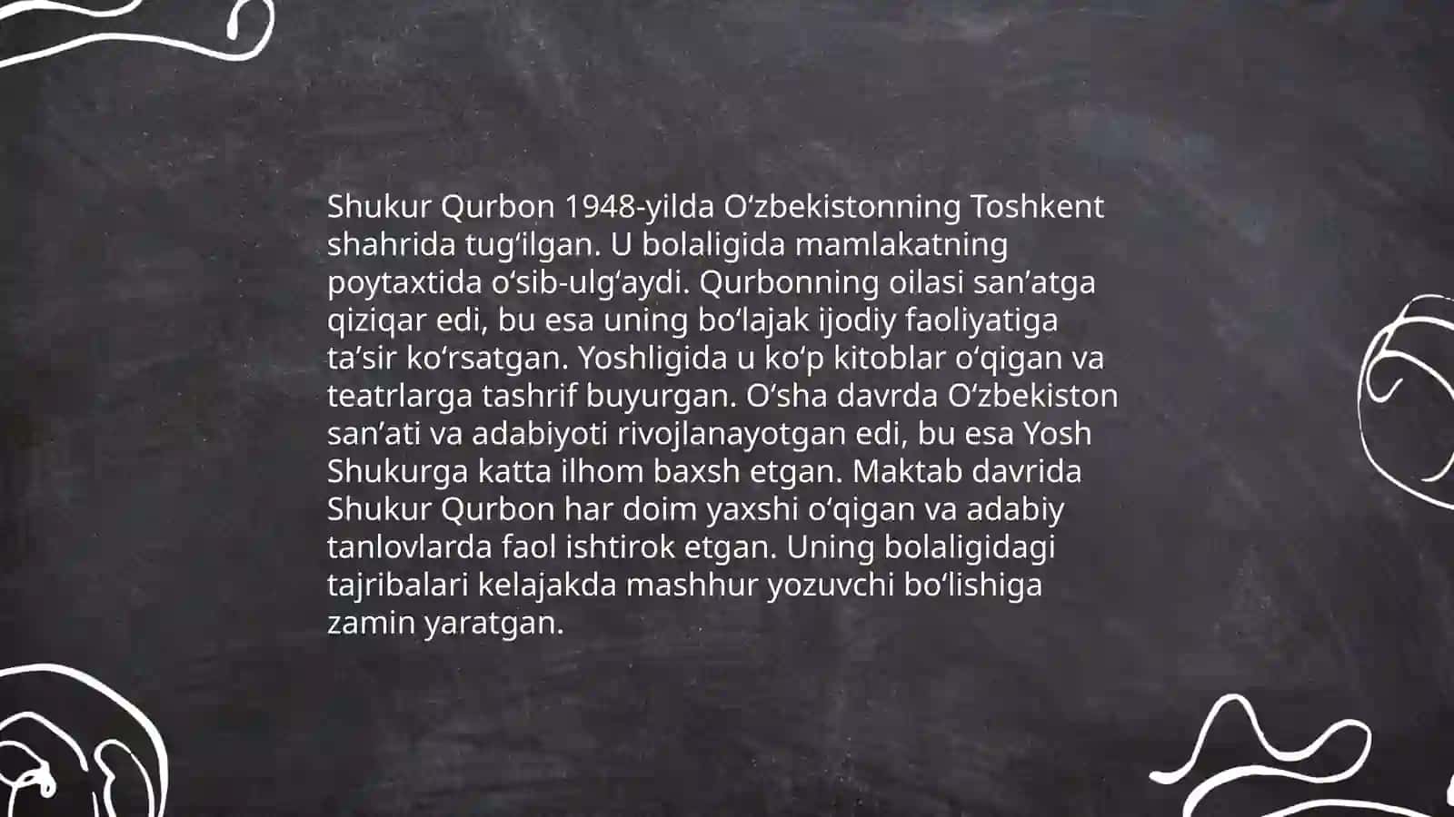 Shukur Qurbon hayoti va ijodi 3