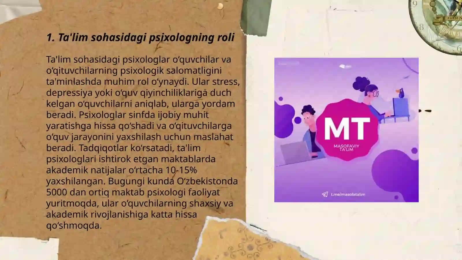 Ta'lim sohasidagi psixologning burchi va majburiyatlari 3