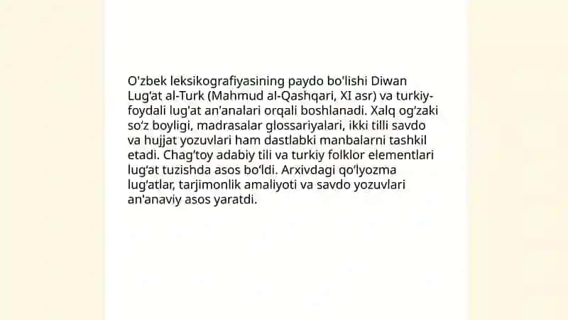O’zbek leksikografiyasining tarixiy ildizlari 3