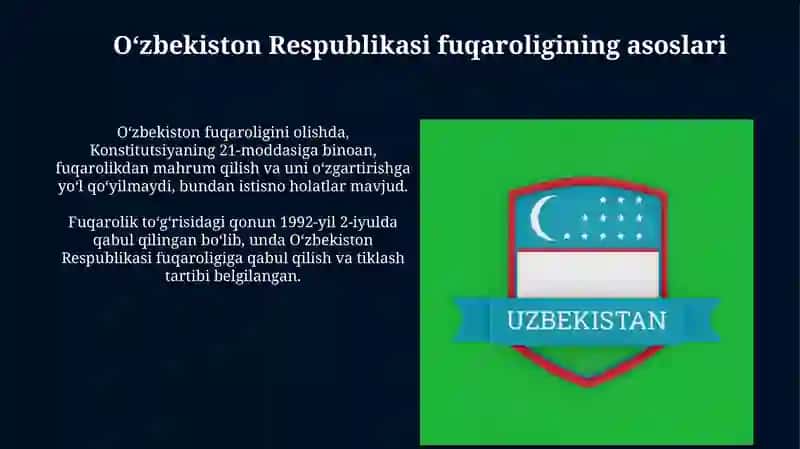 Oʻzbekiston Respublikasi fuqaroligi 3