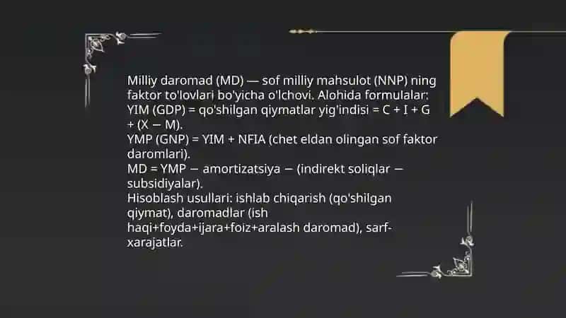 Asosiy makroiqtisodiy tushunchalar 3