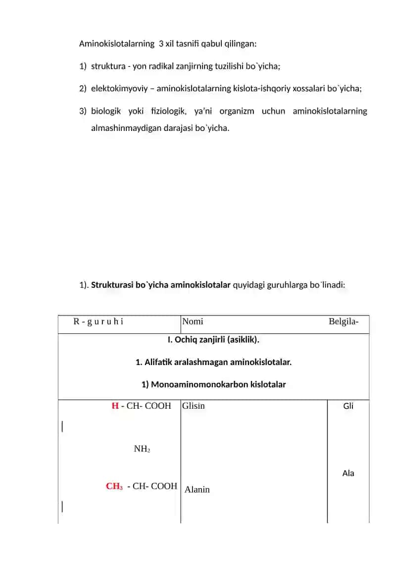 Aminokislatalar ishlab chiqarish va ulardan 3