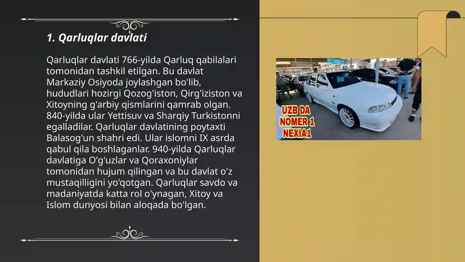 Qarluqlar. O'g'uzlar. Toxiriylar 3
