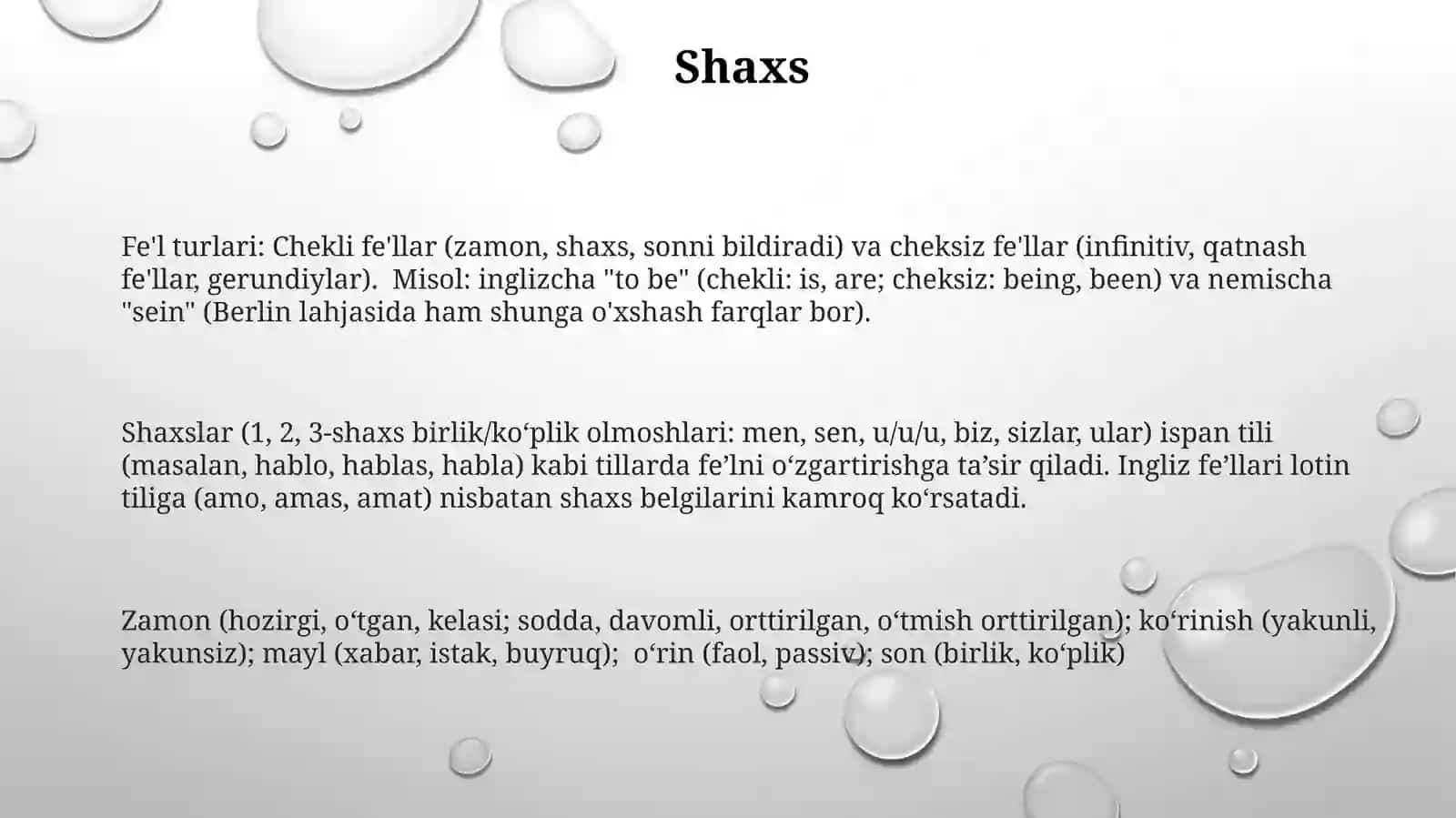 Feʼlning grammatik kategoriyalari 3