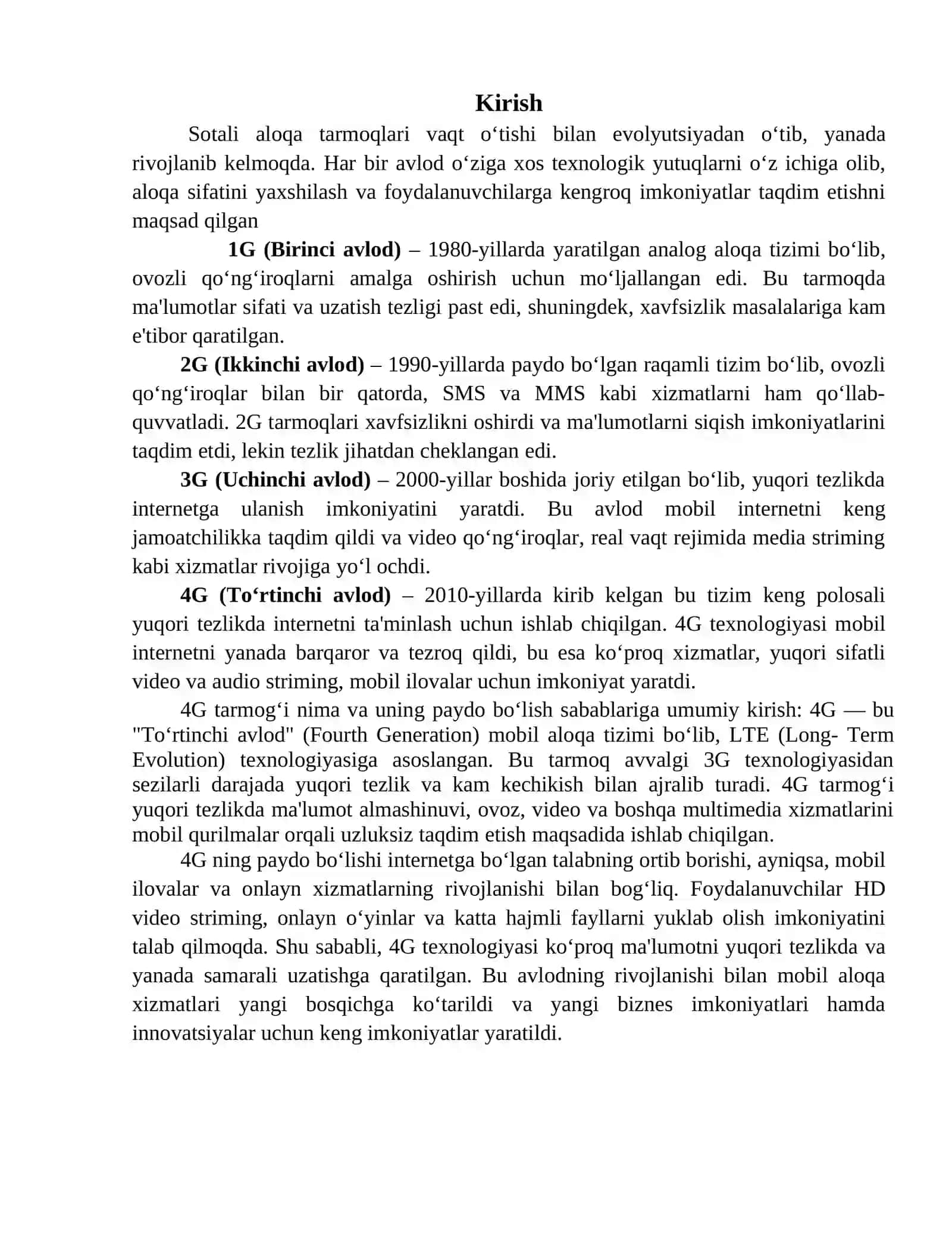 4G sotali aloqa tizimlari konsepsiyasi 3