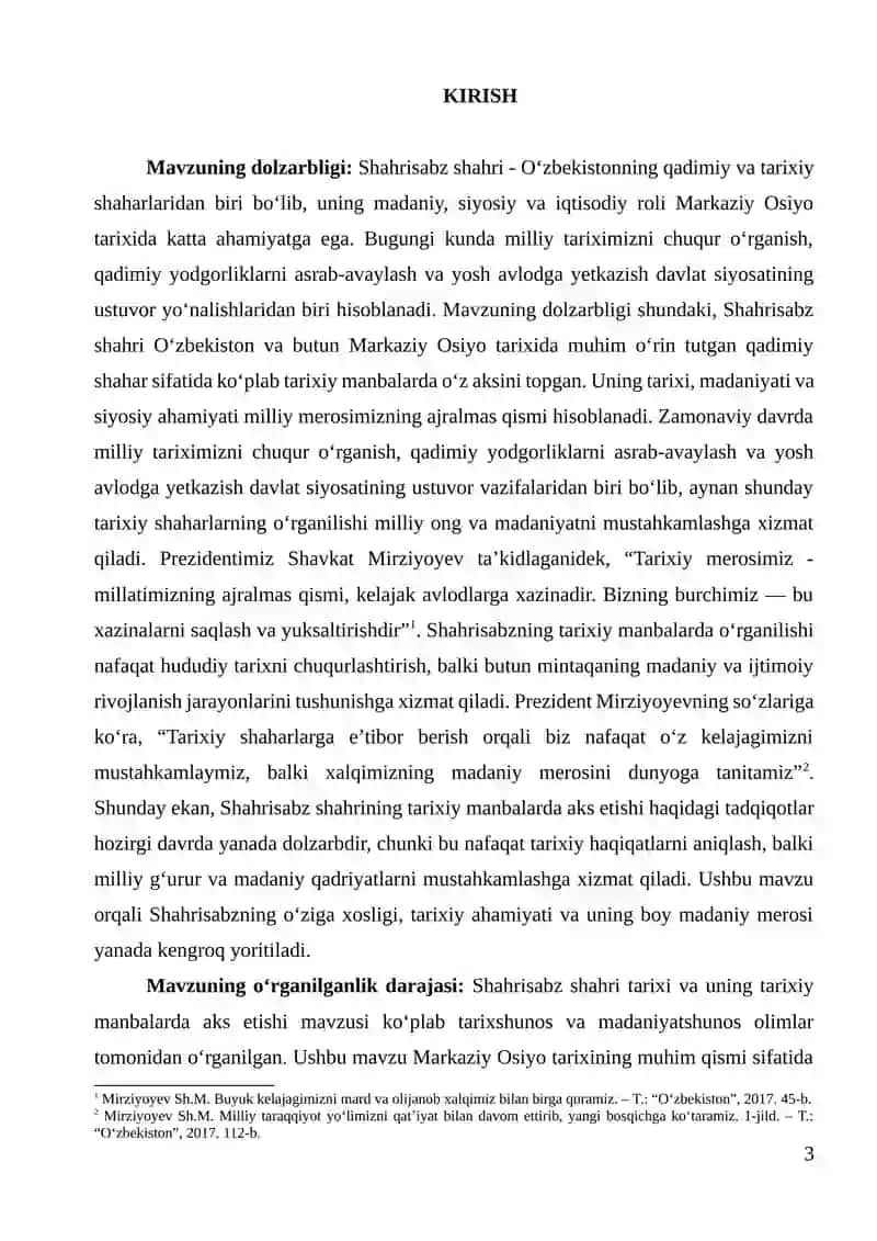 SHAHRISABZ SHAHRINING TARIXIY MANBALARDA AKS ETISHI 3