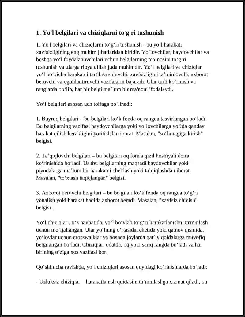 YÕL HARAKATI XAVFSIZLIGI 3