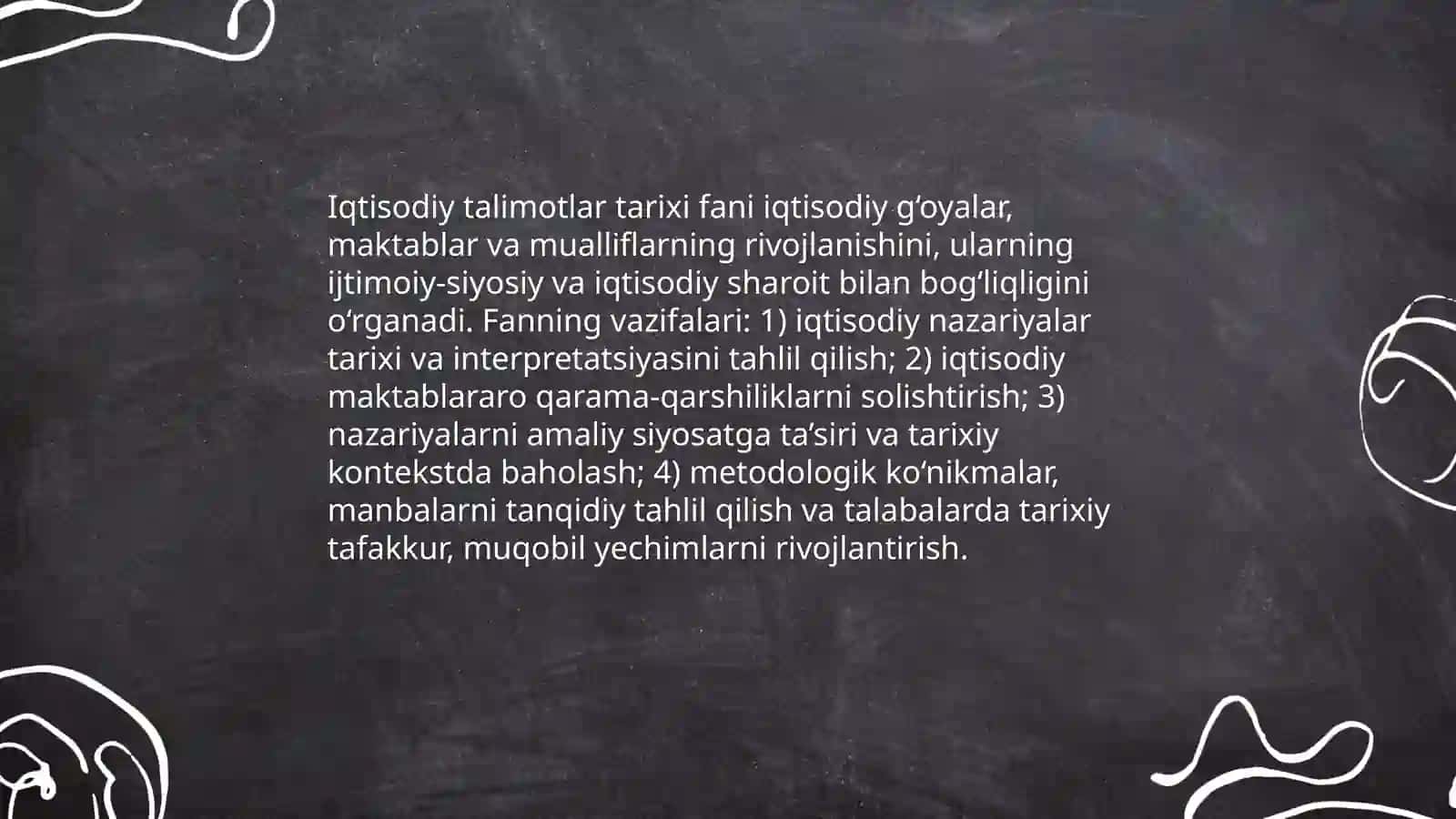 Iqtisodiy talimotlar tarixi fani predmeti 3