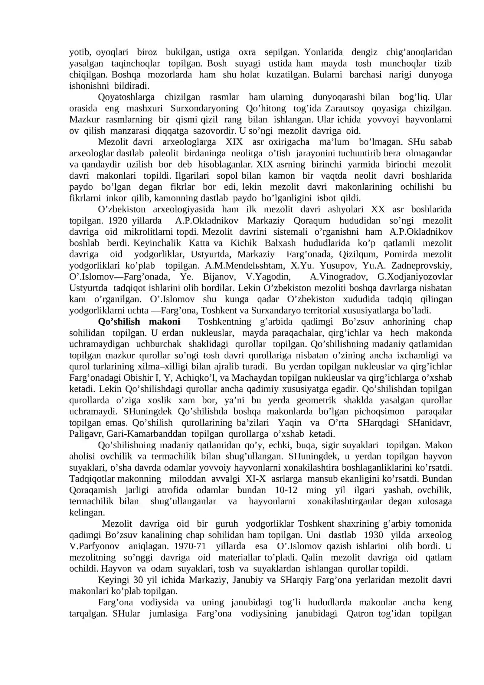 Mezolit davri va uning o’rganilishi 3