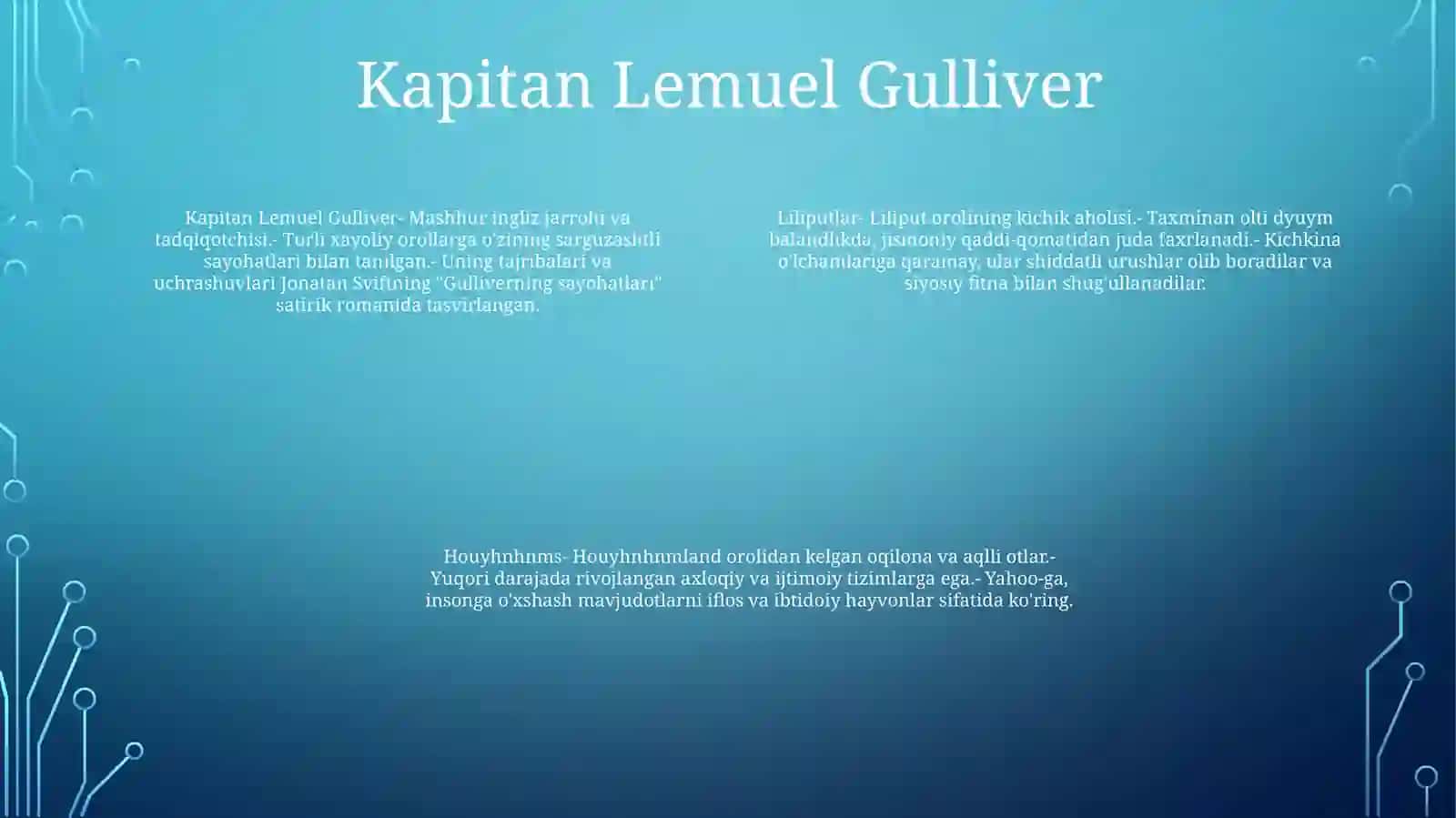 Gulliverning Sayohatlari Asari Qahramonlari 3