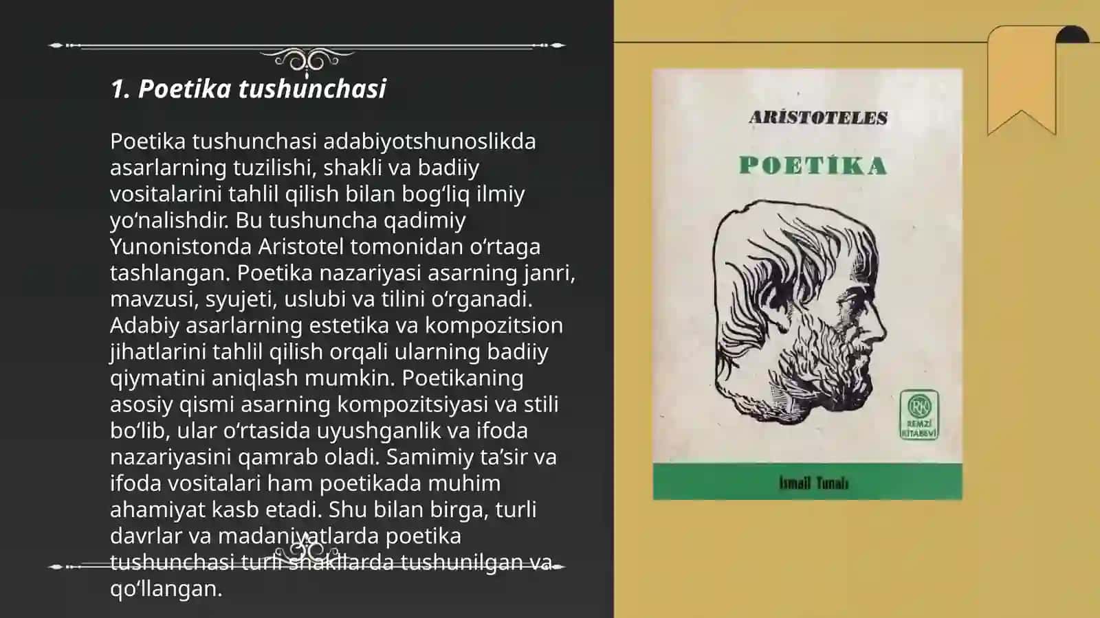 Aristotelning “Poetika”asari 3