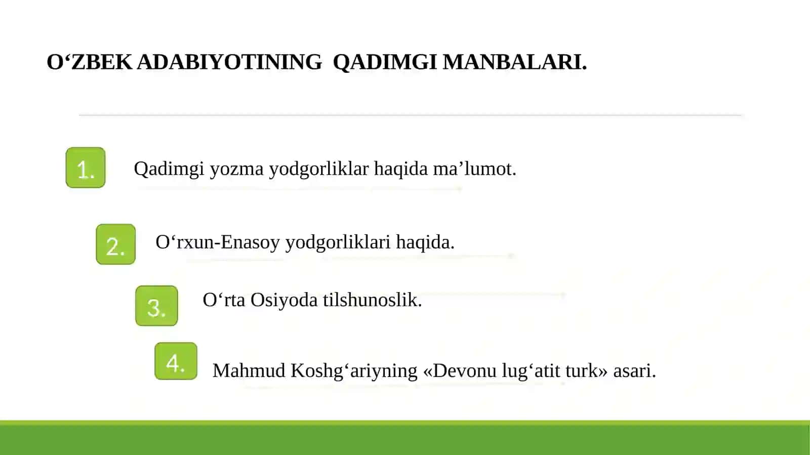 O‘ZBEK ADABIYOTINING QADIMGI MANBALARI 3