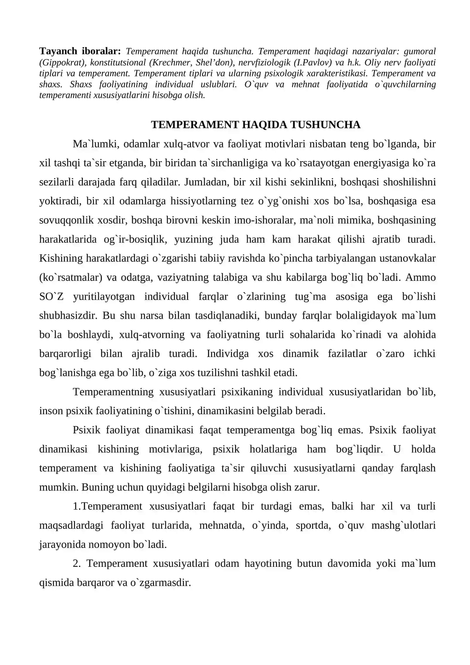 TEMPERAMENT TIPLARI 3