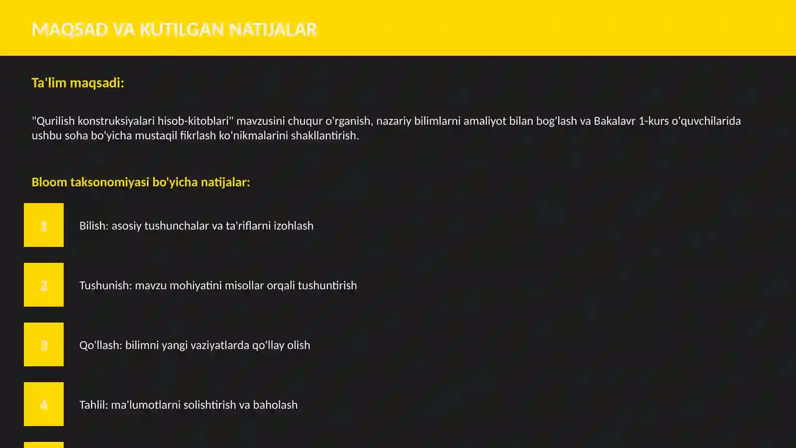 Qurilish konstruksiyalari hisob-kitoblari 3