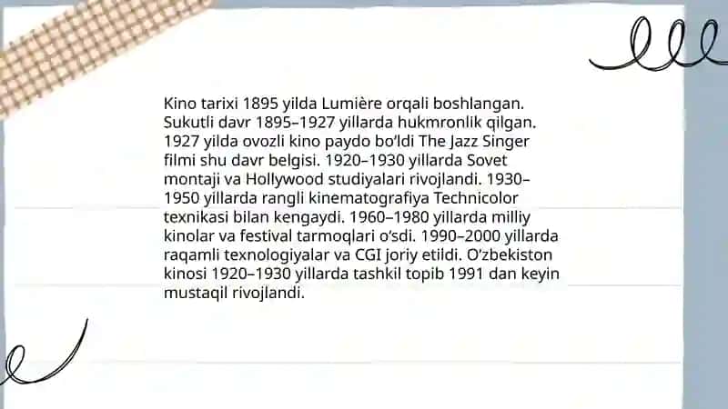 Kino san'ati yoki industriya sifatida 3