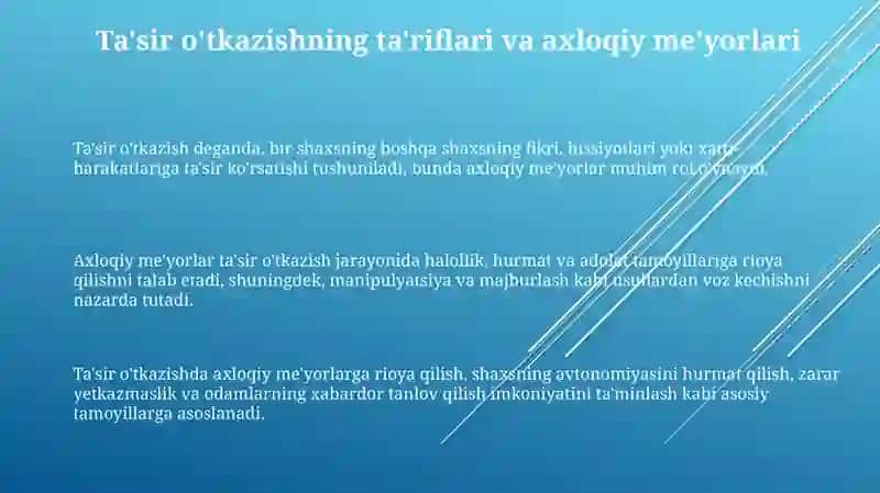 Ishontirishning etik qoidalari 3