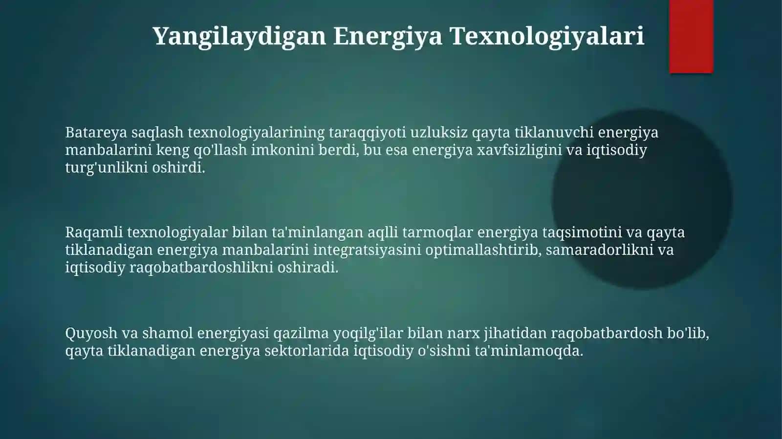 Barqaror Texnologiyalar 3
