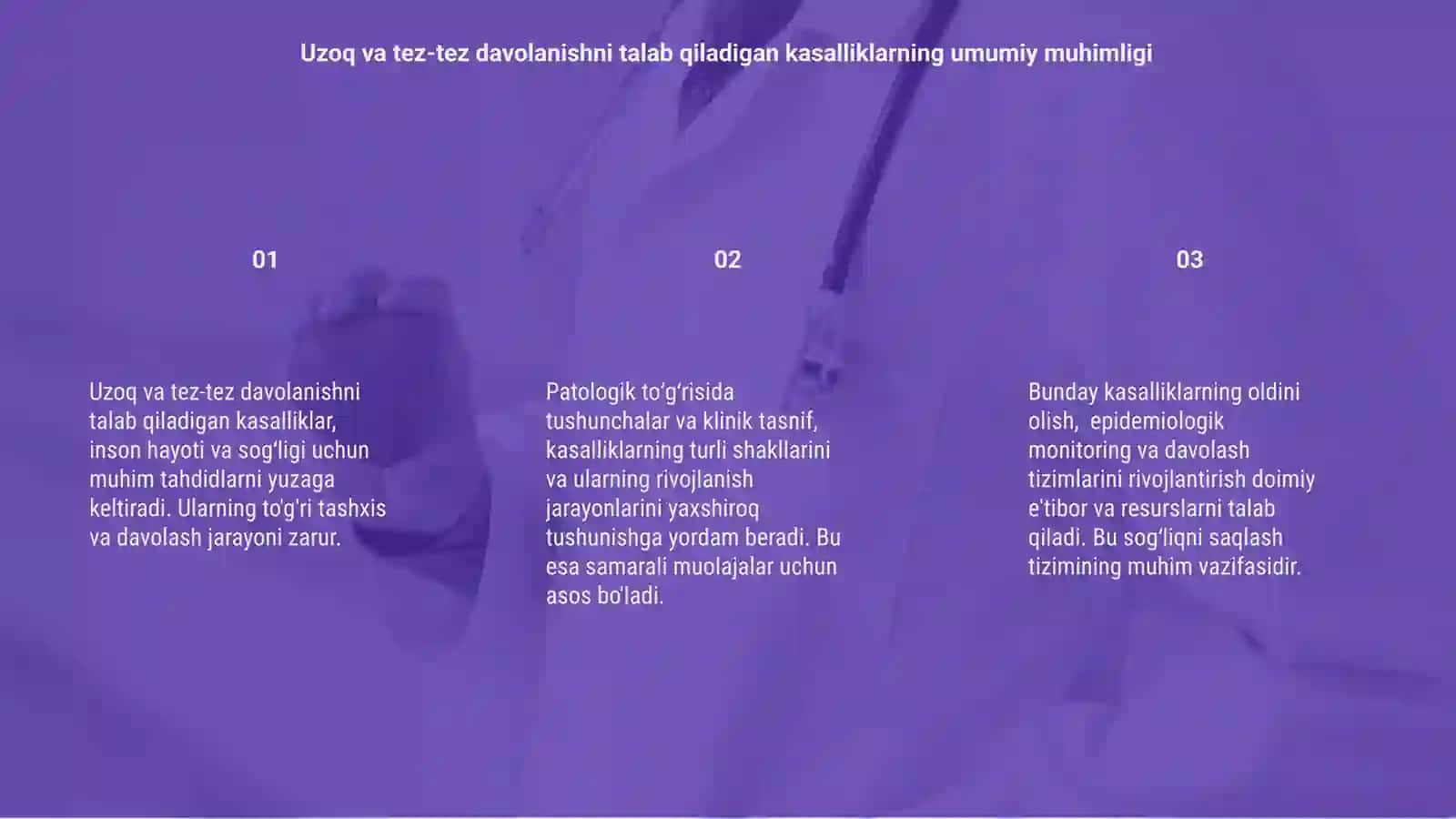 Uzoq va Tez-Tez Davolanishni Talab Qiladigan Kasalliklar 3