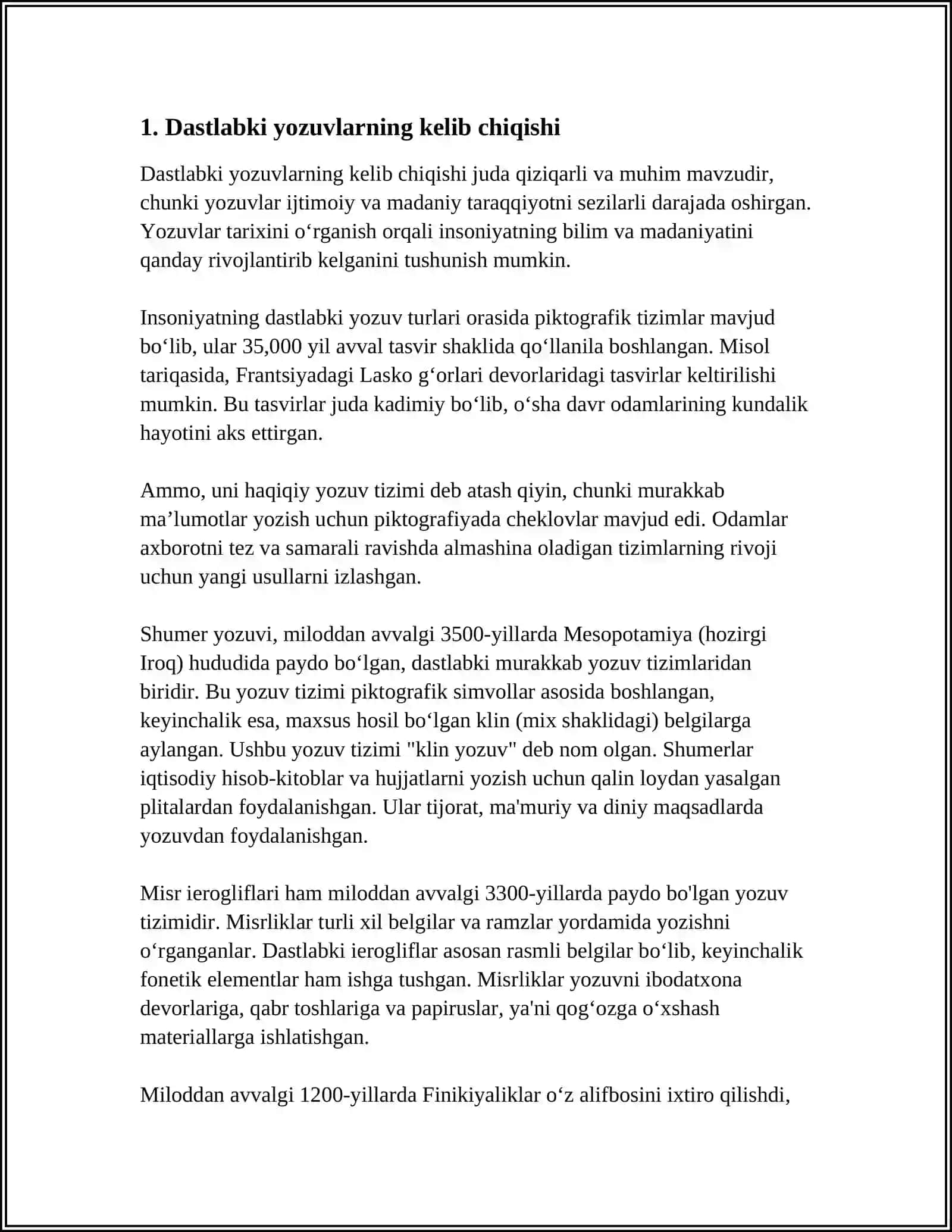 DASTLABKI YOZUVLAR 3