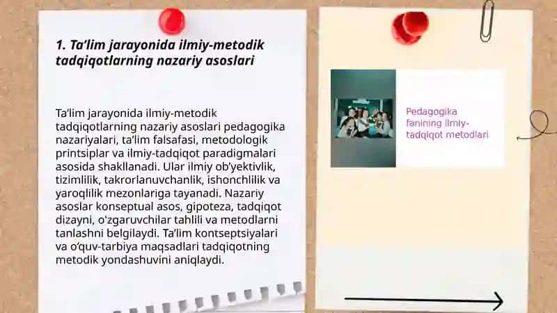 Pedagogikaning ilmiy metodik tadqiqotlari 3
