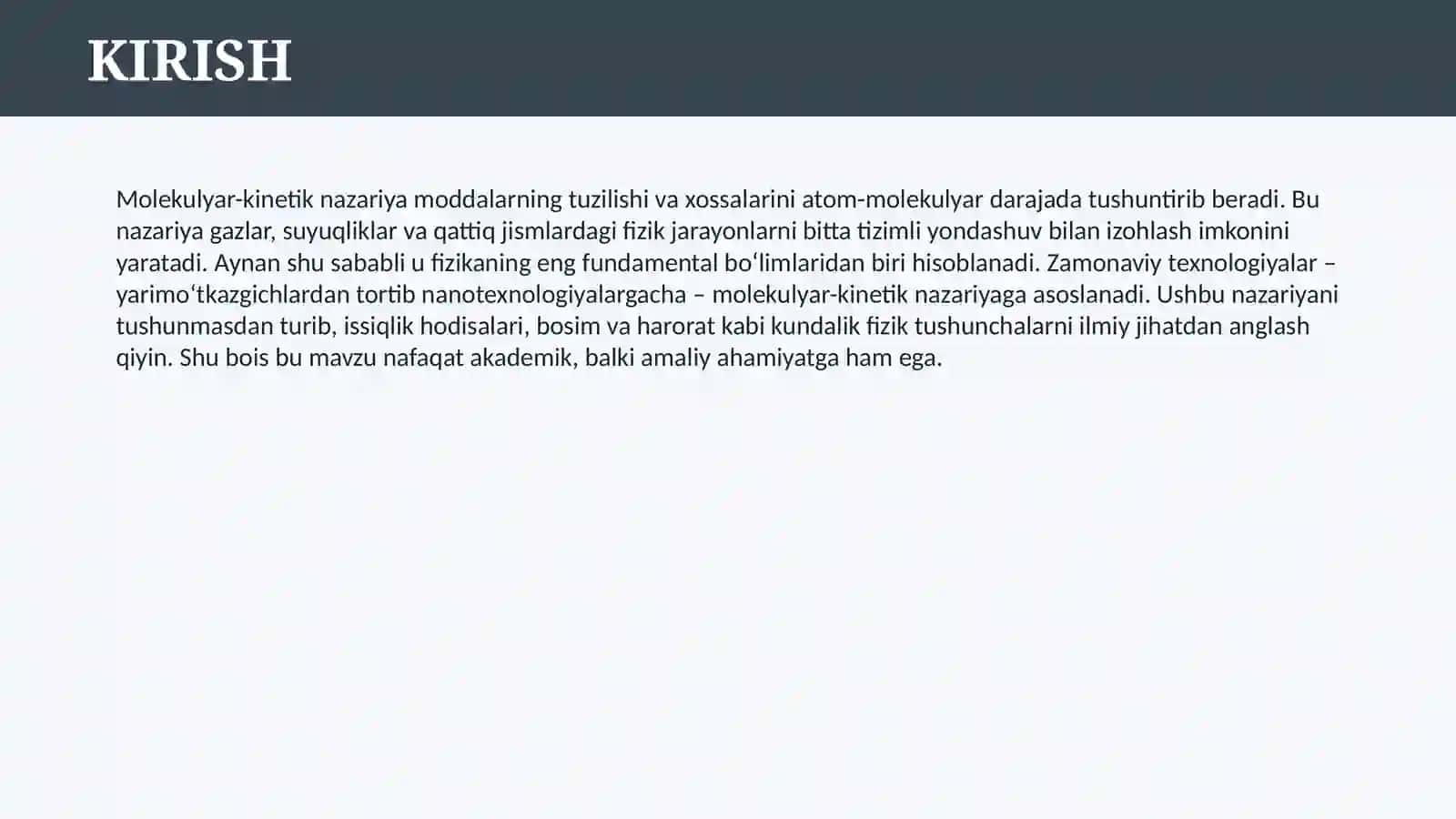 MOLEKULYAR-KINETIK NAZARIYANING ASOSLARI 3