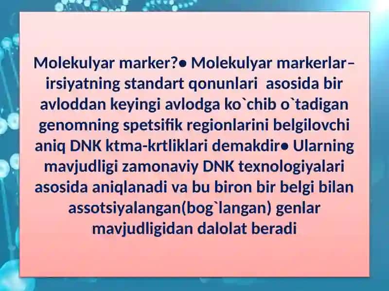 Molekulyar Markerlar 3