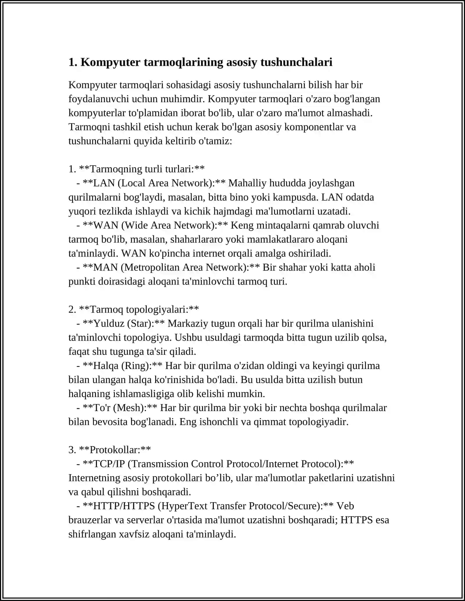 GLOBAL KOMPYUTER TARMOQLARIDA ISHLASH VA UNING IMKONIYATLARI 3