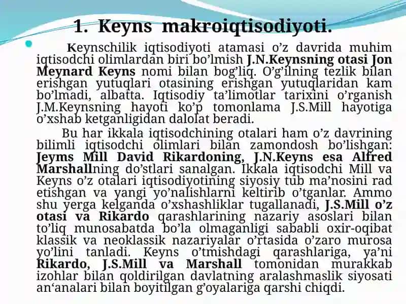 KEYNS VA KEYNSCHILIK TA`LIMOTI 3