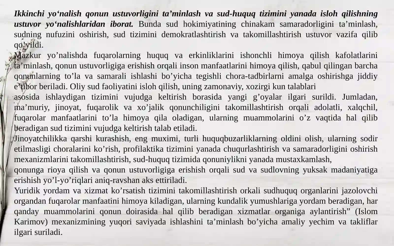 O‘ZBEKISTON: MILLIY TIKLANISHDAN – MILLIY YUKSALISH SARI 3