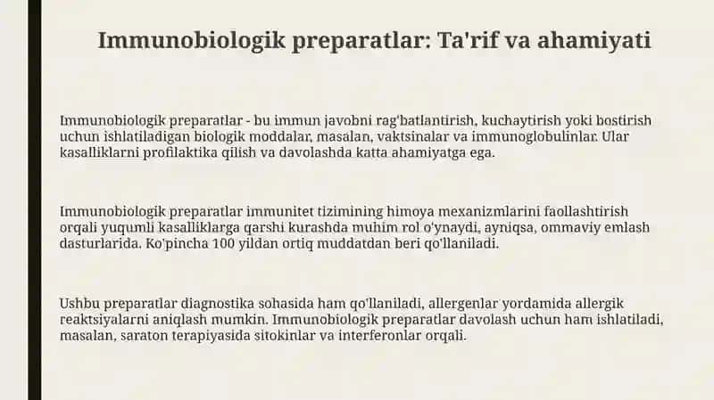 Immunobiologik preparatlar 3