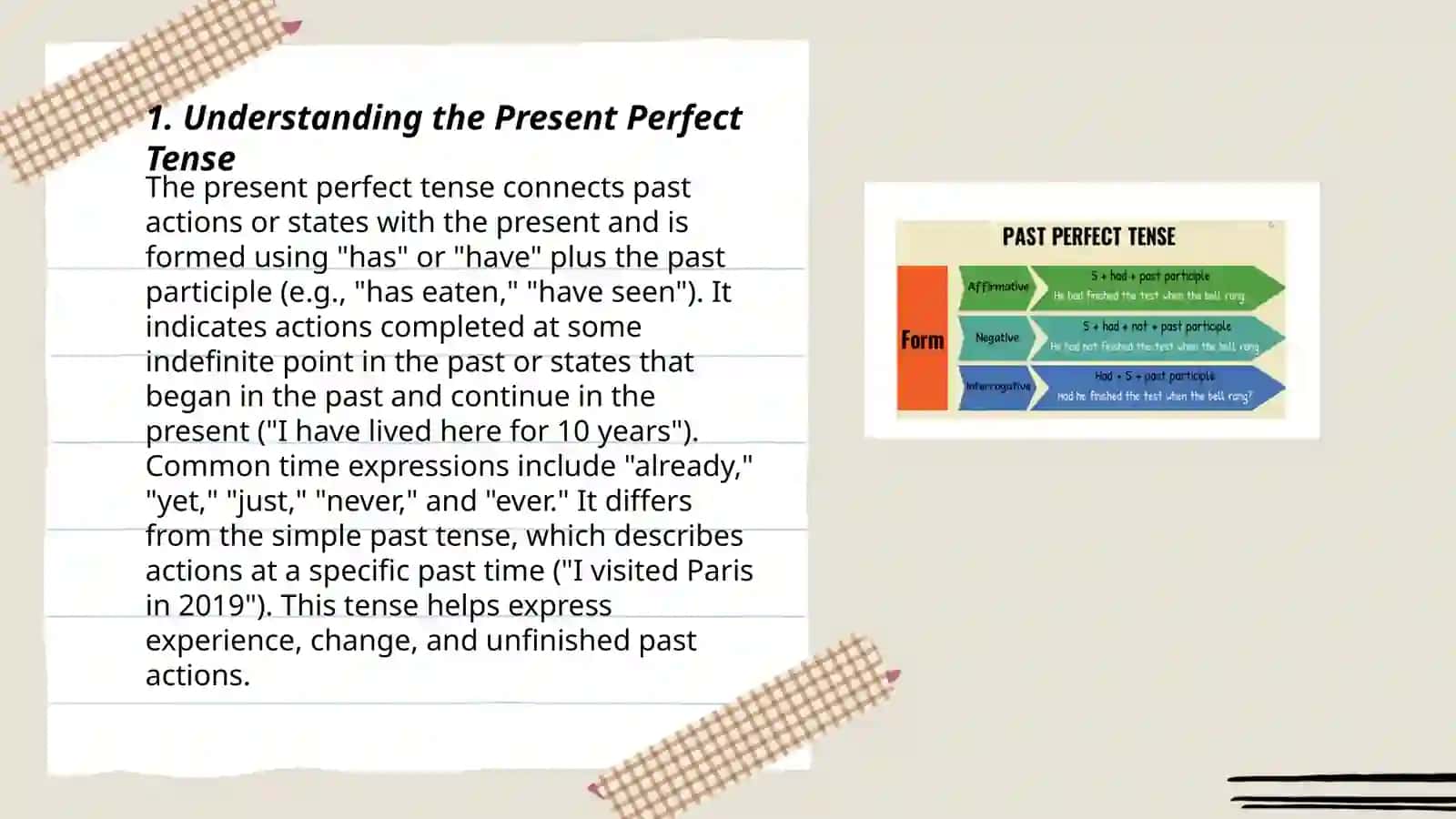 Present perfect 3