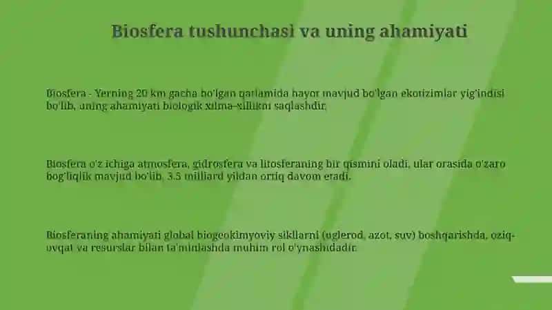 Biosfera haqida tushuncha va uning chegaralari 3