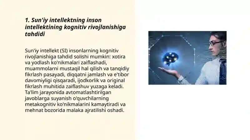 Su'niy intelikning inson intilikdiga taxtidi 3