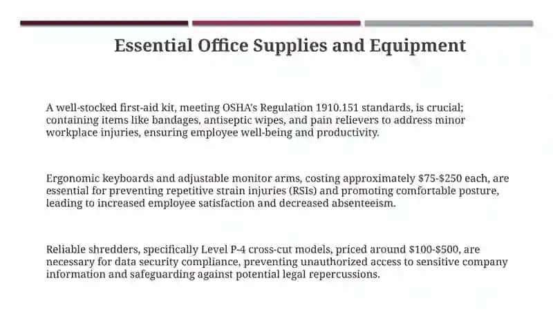Essential Office Supplies and Equipment 3